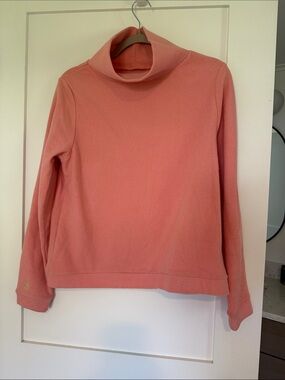 Dudley Stephens Coral Pink Turtleneck Pullover—Size Medium